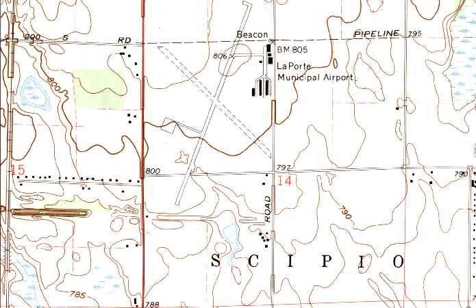 LaPorte East 1991 USGS topo