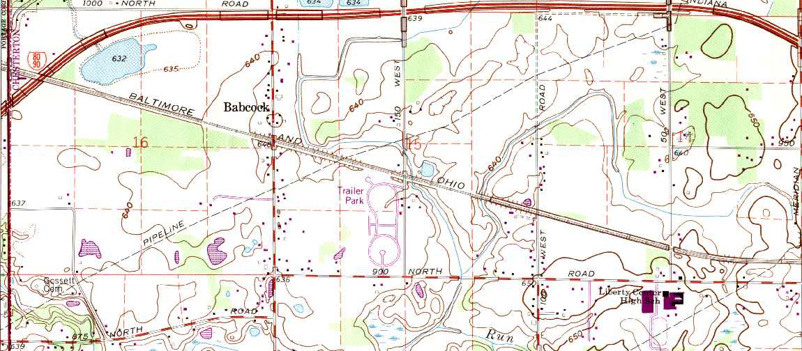 Chesterton 1980 USGS topo